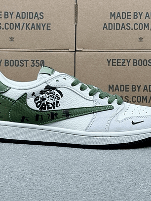 AJ1 Low X LV White And Green