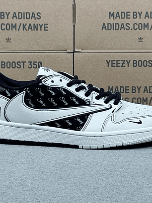 AJ1 Low x Stussy White And Black