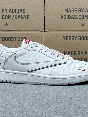 AJ1 Low x Supreme Reverse White Red