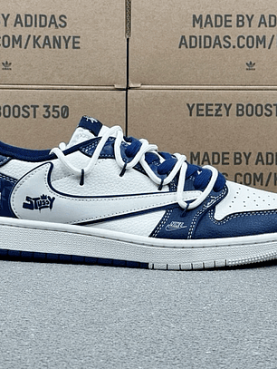 AJ1 Low x Stussy White and Blue  