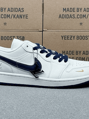 AJ1 Low x LV Blue And White  