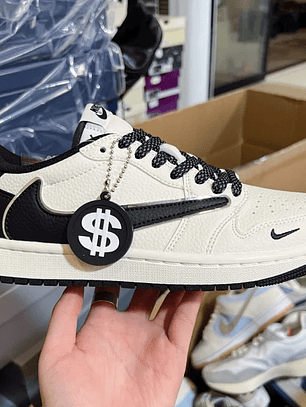 AJ1 Low x Stussy Black And White