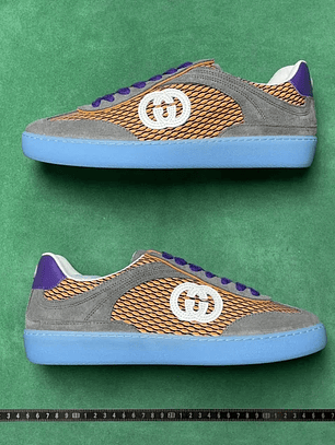 Gucci G75  Multicolor Mesh / Suede / Purple / Orange 