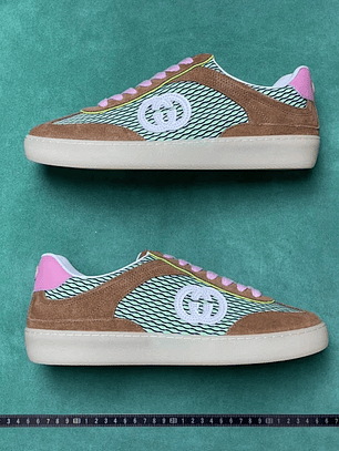 Gucci G75 Suede-Trimmed