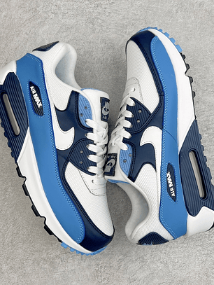 90 White/University Blue/Midnight Navy/Pure Platinum