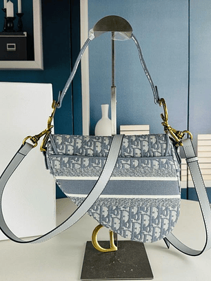 Saddle Dior Oblique Denim Blue