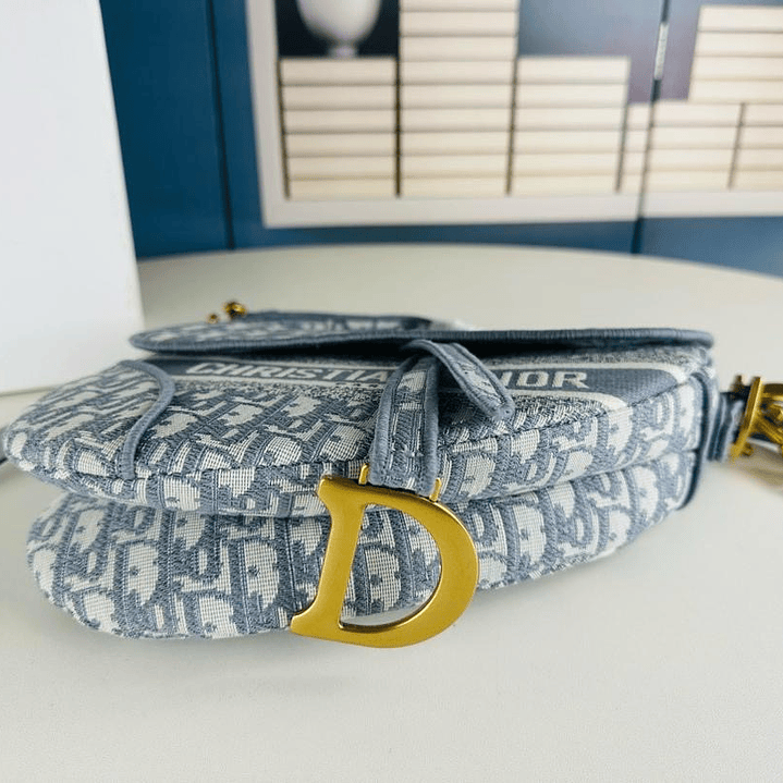 Saddle Dior Oblique Denim Blue 4
