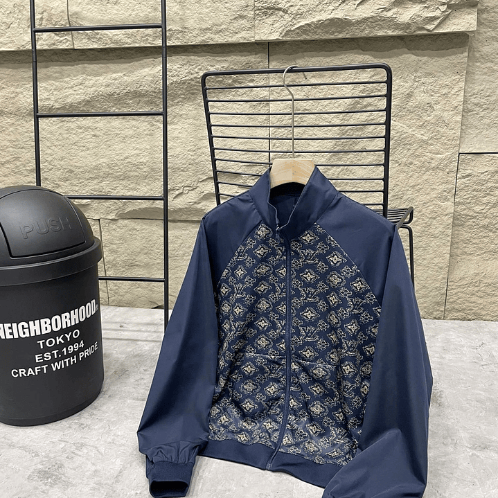 Technical Cotton Monogram Track Jacket 1