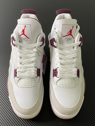 AJ4 Retro White Fuchsia
