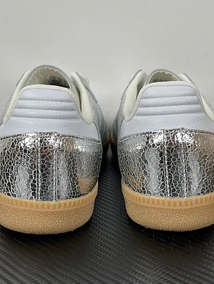 Samba  OG Silver Metallic Cracked Leather