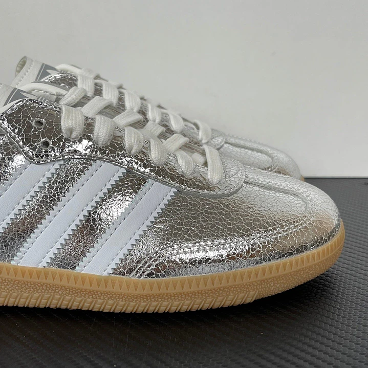 Samba  OG Silver Metallic Cracked Leather 6