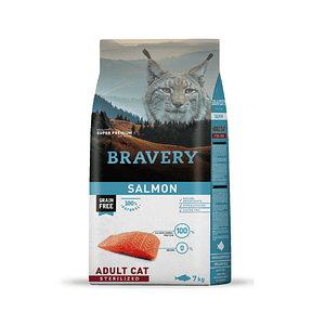 Bravery Gato Esterilizado Salmón 7 kg | Alimento Super Premium