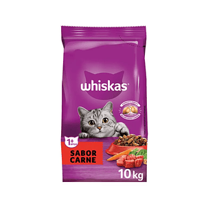 Whiskas Carne 10 kg | Alimento para Gatos Adultos