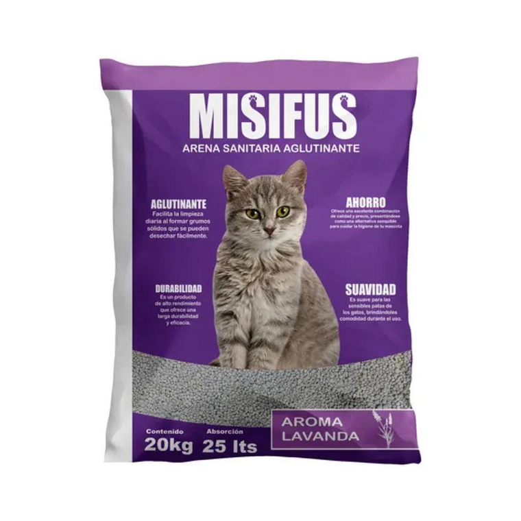 Arena Sanitaria Misifus Lavanda 20 kg  1