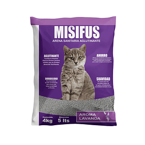 Arena Sanitaria Misifus Lavanda 4 kg