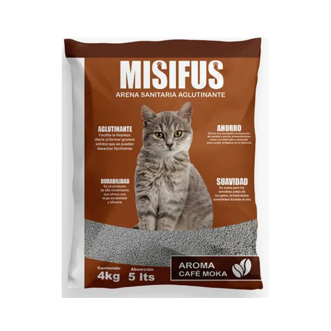 Arena Sanitaria Misifus Café 4 kg 1