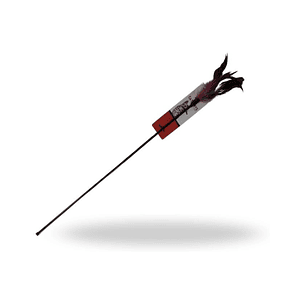 Juguete de Palo con Plumas y Cascabel para Gato