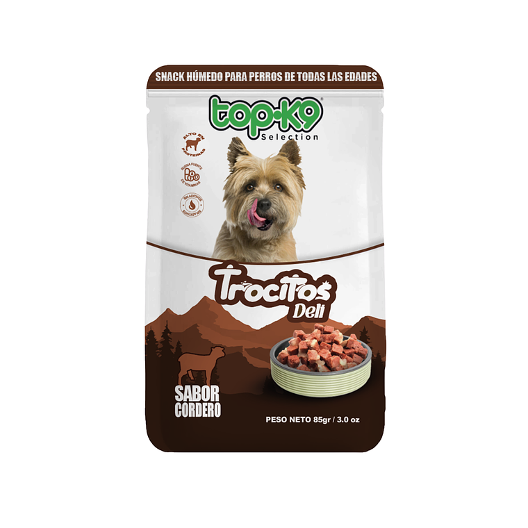 Sachet TopK9 Trocitos Cordero  1