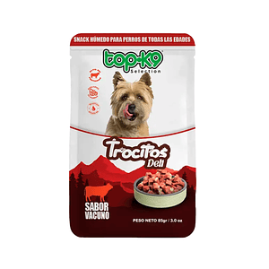 Sachet TopK9 Trocitos Vacuno 