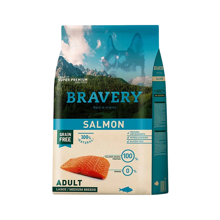 Bravery Adulto Salmón 12 kg 1
