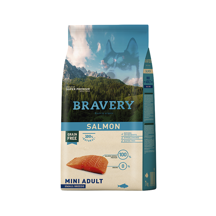 Bravery Mini Adulto Salmón 2 kg 1