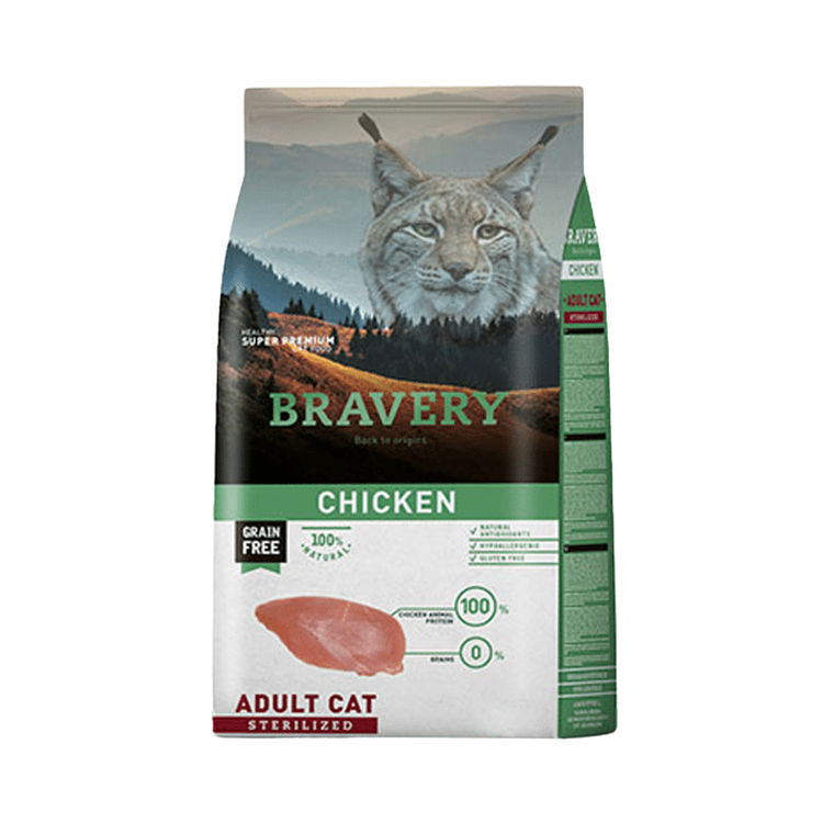 Bravery Gato Esterilizado Pollo 2 kg 1