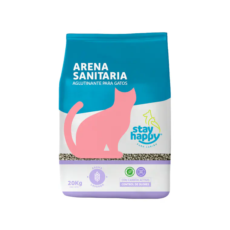 Arena Sanitaria Stay Happy Lavanda 20 kg 1