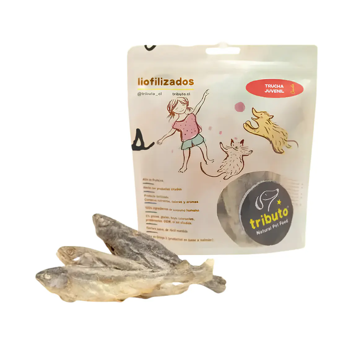 Snack Crudo Liofilizado Trucha Juvenil Tributo 100 g 1