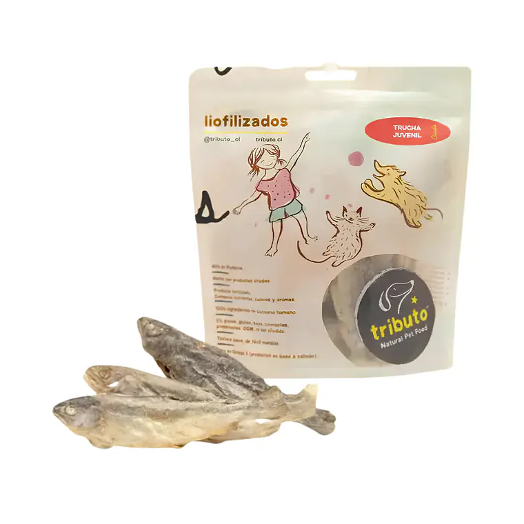 Snack Crudo Liofilizado Trucha Juvenil Tributo 100 g 1