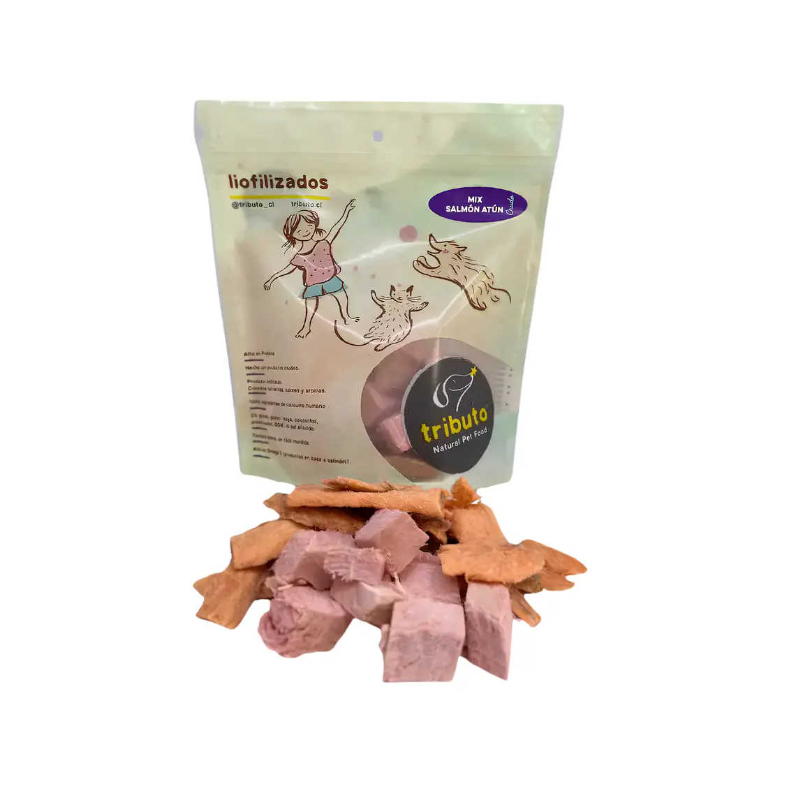 Snack Crudo Liofilizado Mix Salmón y Atún Tributo 100 g 1