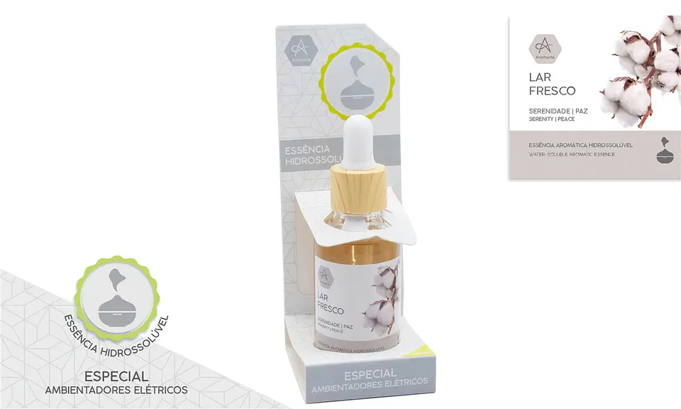  Essência Hidrossolúvel - Lar fresco/Algodão 30 ml 1