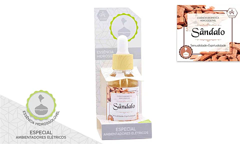 Essência Hidrossolúvel - Sândalo  de 30 ml