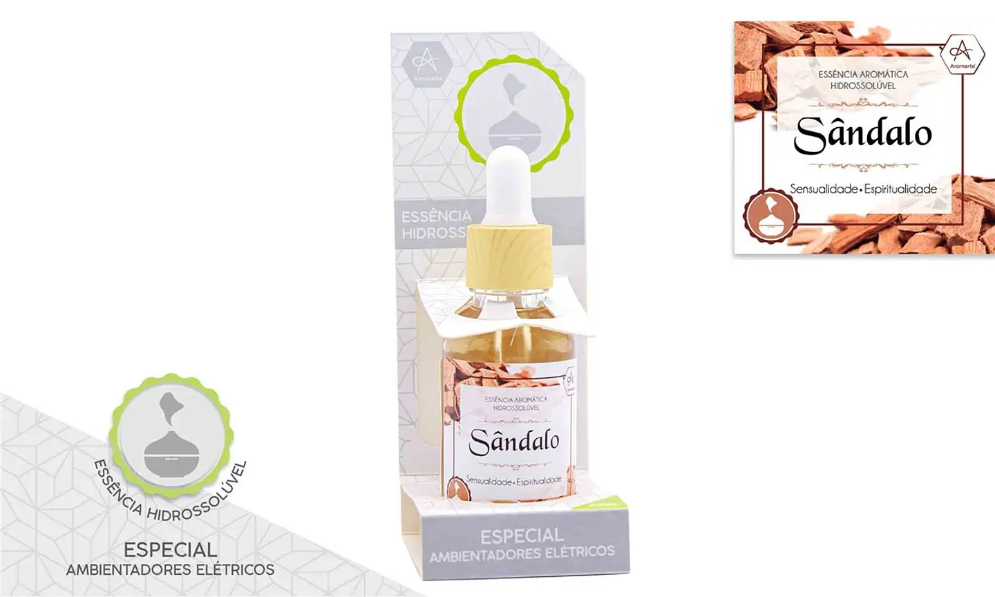Essência Hidrossolúvel - Sândalo  de 30 ml 1