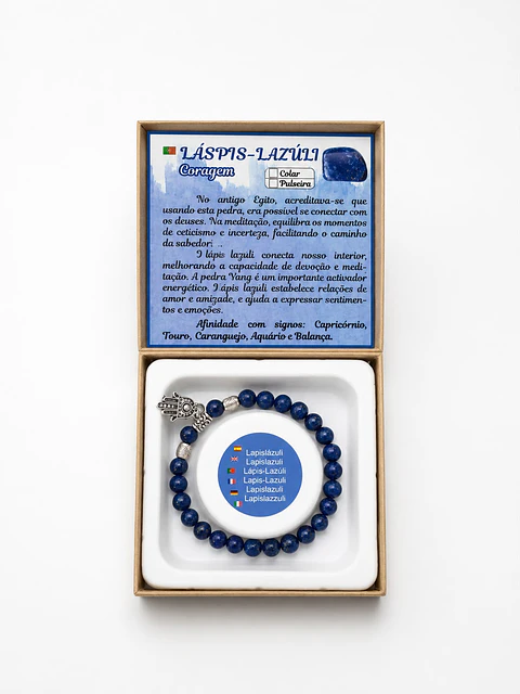 Pulseira - Pedra Lápis Azul