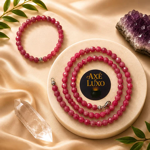 Conjunto de Pedras - Rubi Rosa