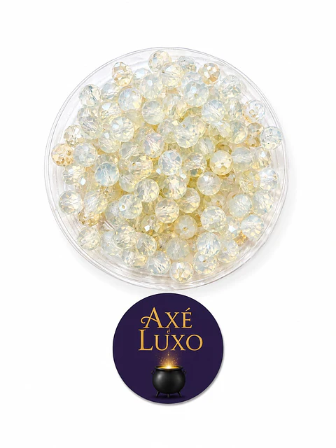 Missanga Cristal 30g - Leitoso
