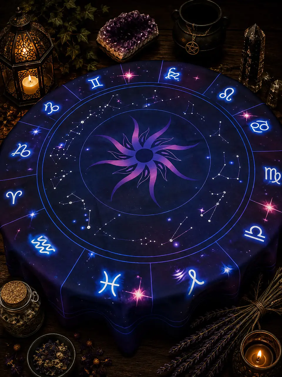Toalha de Tarot - Zodíaco  1