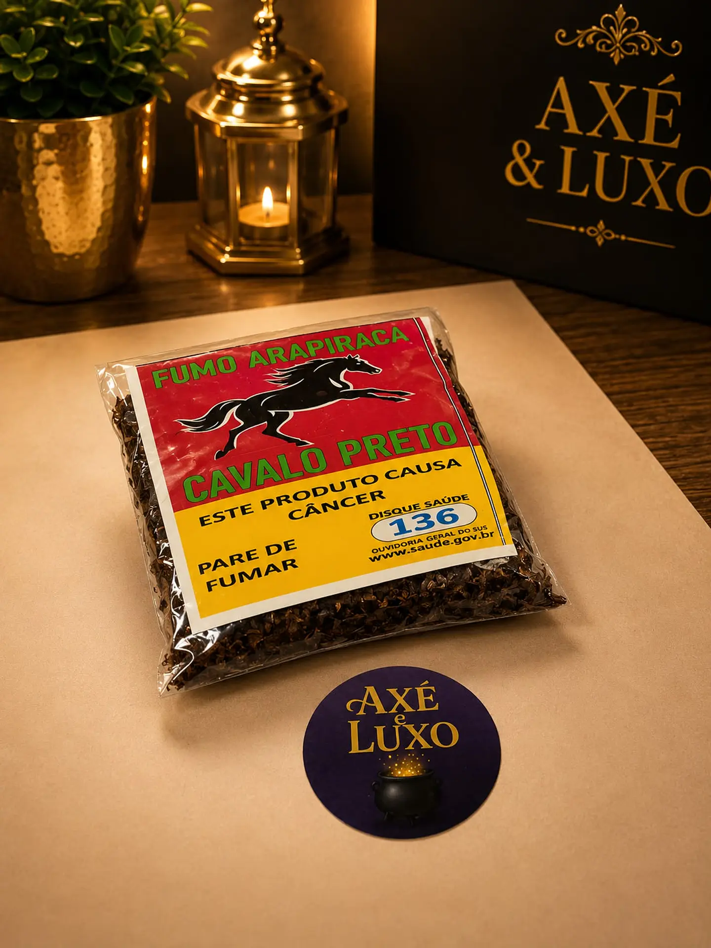Fumo de Rolo Desfiado 30g - Cavalo Preto 1