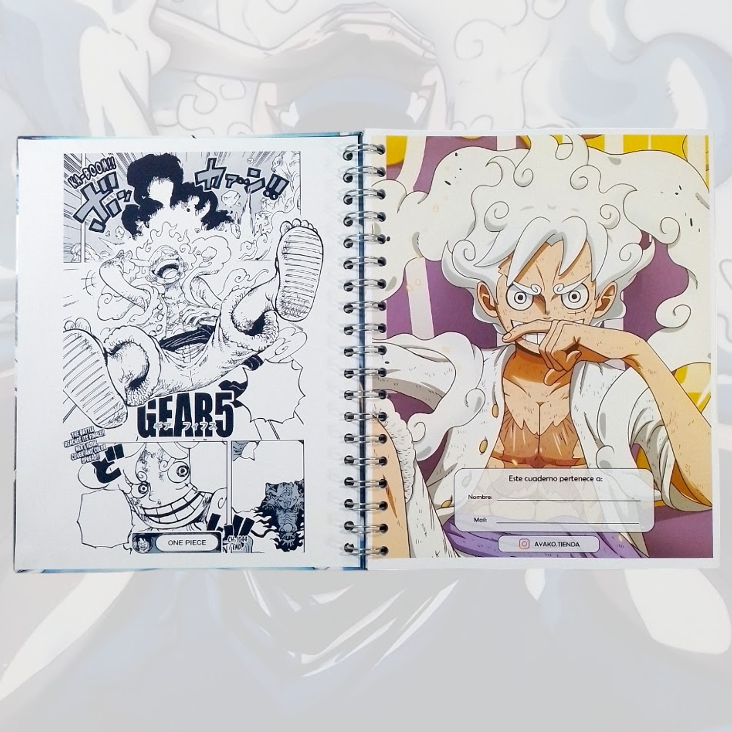 Cuaderno One Piece - Luffy Gear 5 2