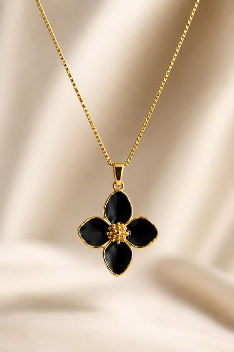 Collar Flor Ébano