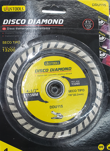 DISCO DIAMANTADO TURBO ULTRAFINO 115X0,8X22MM 4 1/2" INGCO DMD031151HT