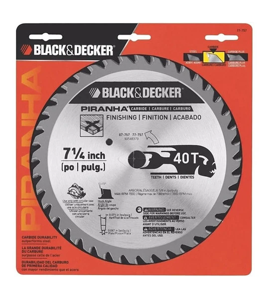DISCO SIERRA BLACK DECKER 71/4 X 40D