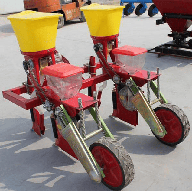 Sembradora de maíz porotos 2 hileras para tractor agricola
