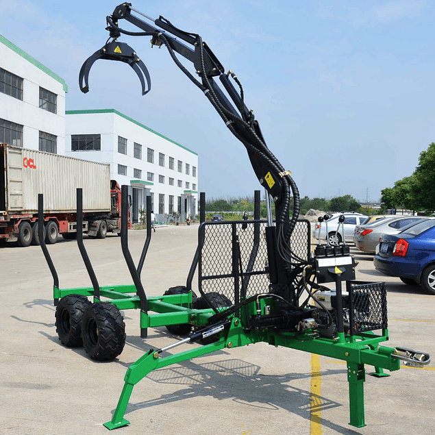 Carro forestal Maderero con grúa pluma 300kg-4m 