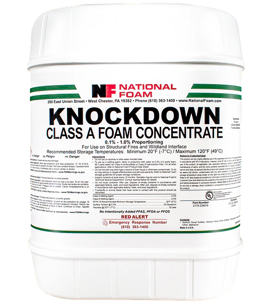 CONCENTRADO ESPUMA KNOCKDOWN CLASE A - BIDON PLASTICO 5 GALONES