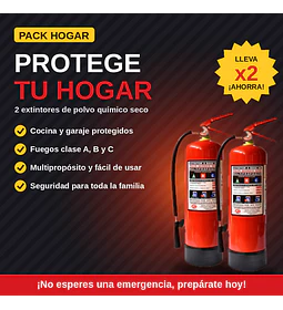 Pack Hogar 2 extintores PQS 4 kilos