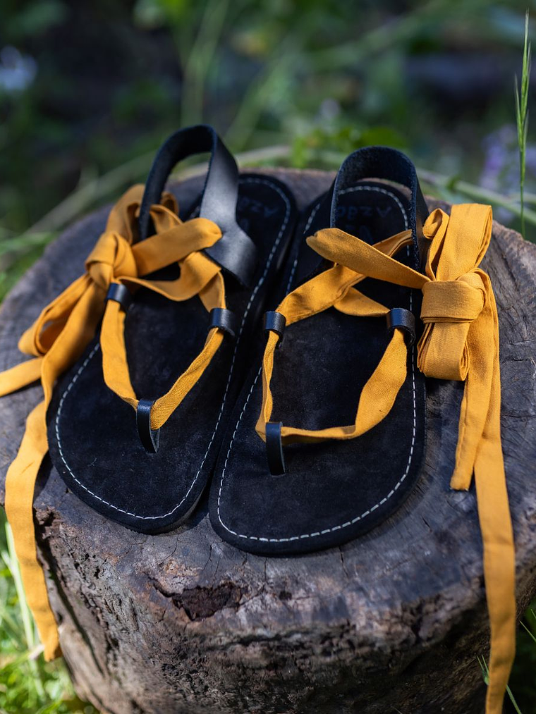 Sandalia Lumina - Negro con cordón de género 4