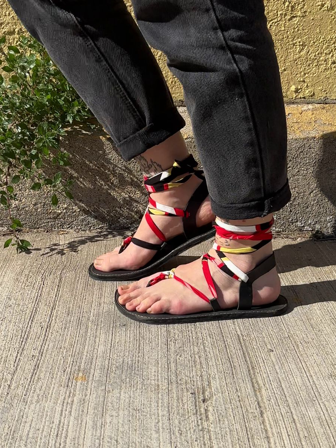 Sandalia Lumina - Negro con cordón de género 7