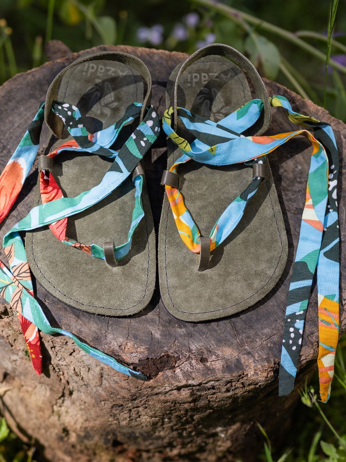 Sandalia Lumina - Verde con cordón de género 5