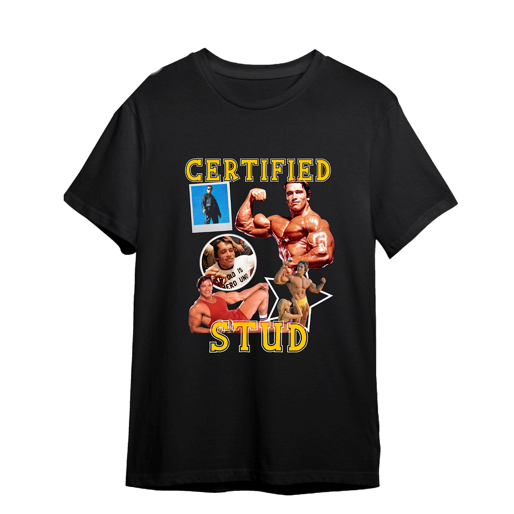 Polera Arnold Schwarzenegger "Certified Stud"